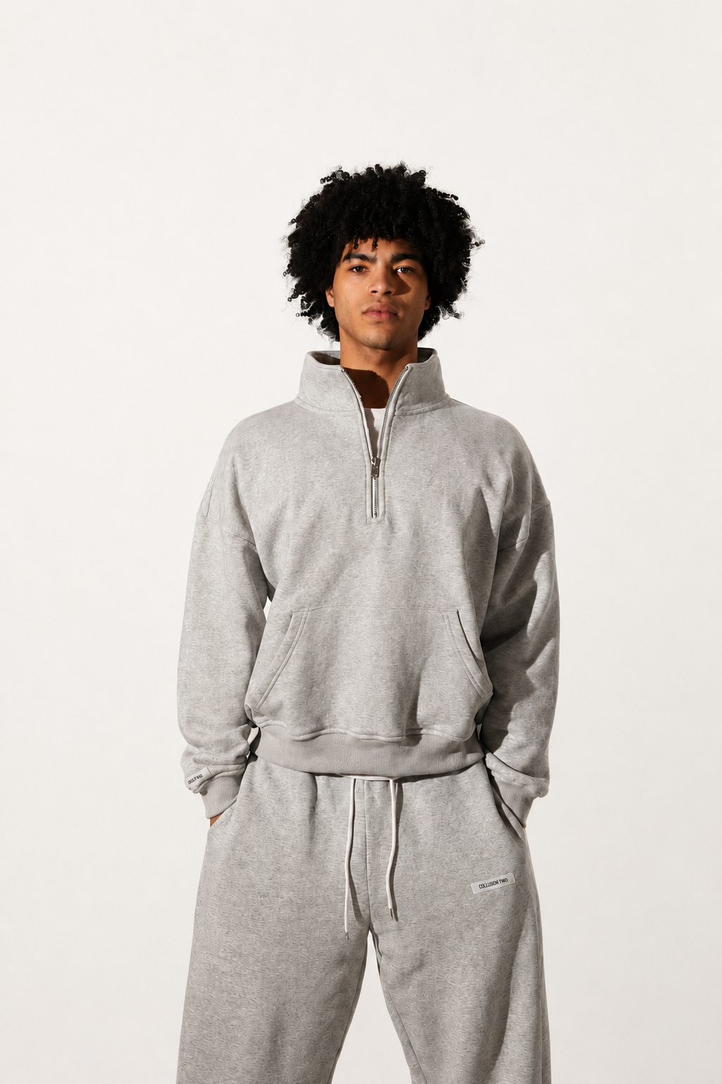 Cozy Grey Quater Zip