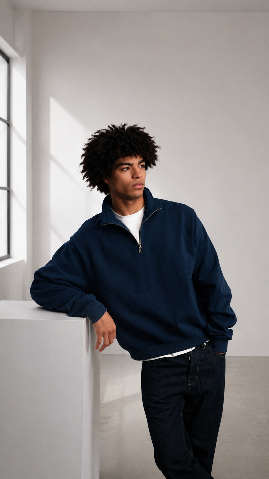 Essential Navy Blue Quarter Zip