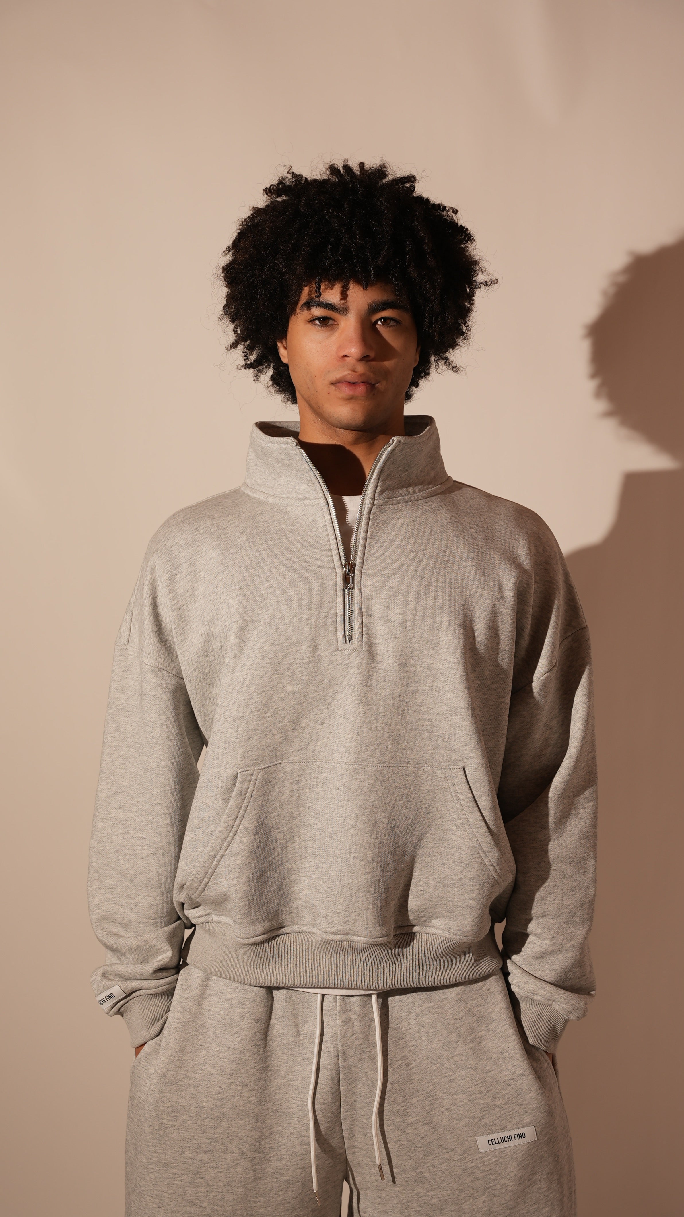 Cozy Grey Quater Zip