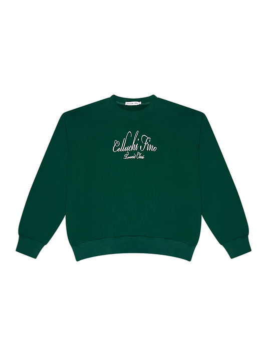 Tennis Club Crewneck Sweater - College Green